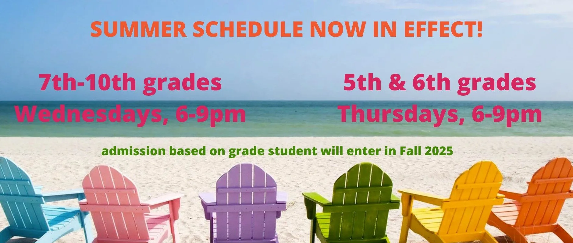 SUMMER SCHEDULE BEGINS WEDNESDAY, JUNE 15 (5)
